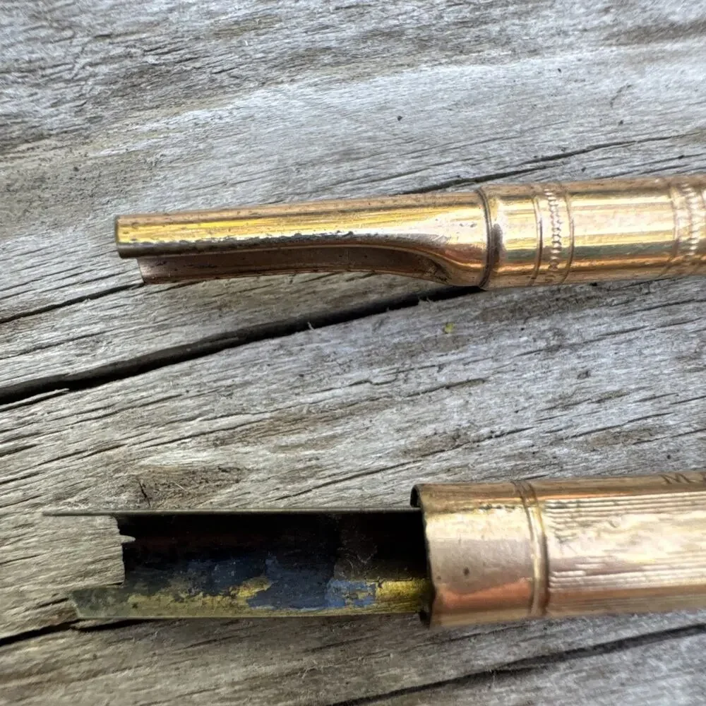 Antique Mable Todd & Co. No. 1 Pearl Shaft Dip Pen Gold Scroll & Seamless 5 G